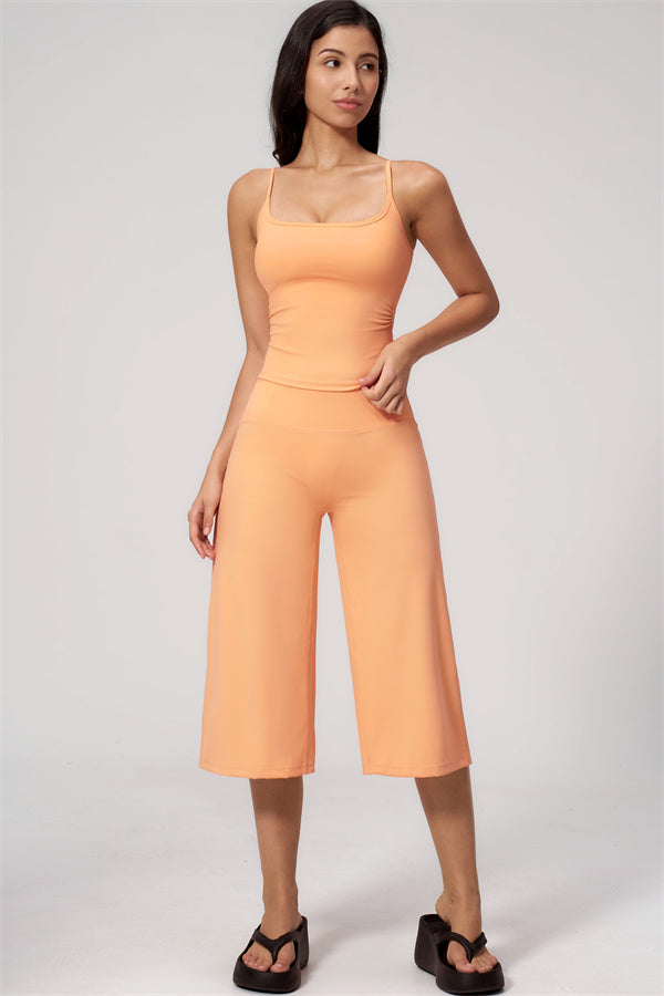 Nexus - El Conjunto de Top de Tirantes y Pantalones Cortos de Pierna Ancha para Mujer