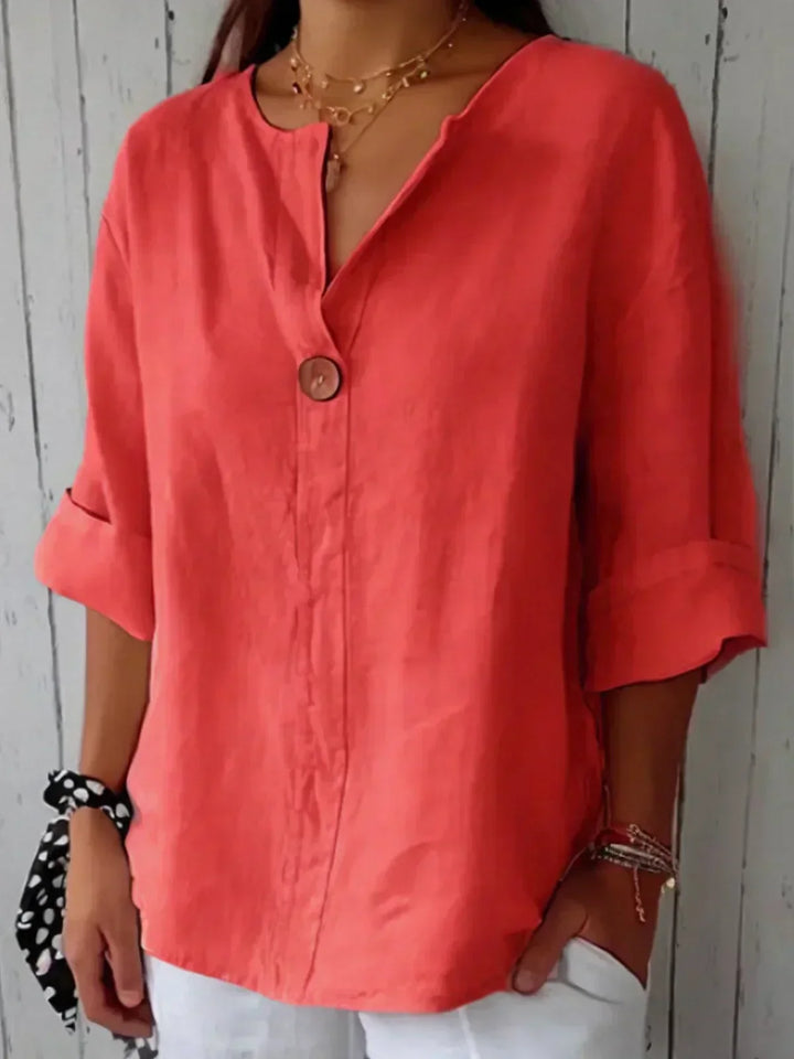 Aria | Blusa casual con cuello en V