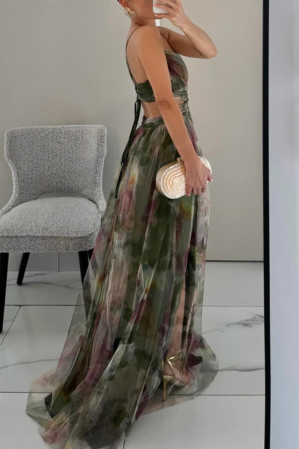 Giselle - Vestido largo con estampado floral encantador para Mujer
