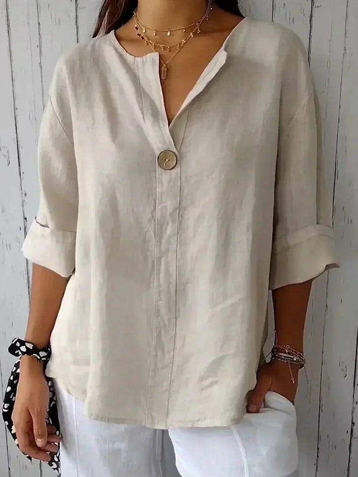 Aria | Blusa casual con cuello en V