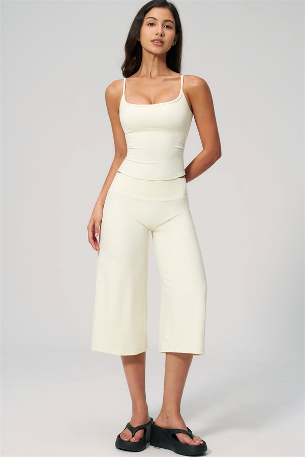Nexus - El Conjunto de Top de Tirantes y Pantalones Cortos de Pierna Ancha para Mujer
