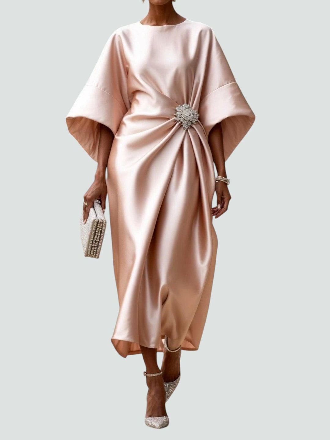 Albertine – Elegante vestido largo de satén para Mujer