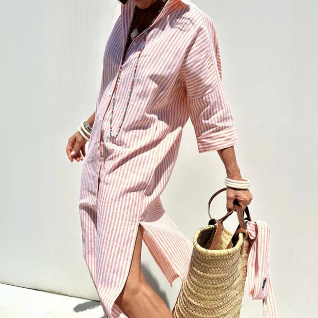 Colen | Vestido elegante de rayas para Mujer