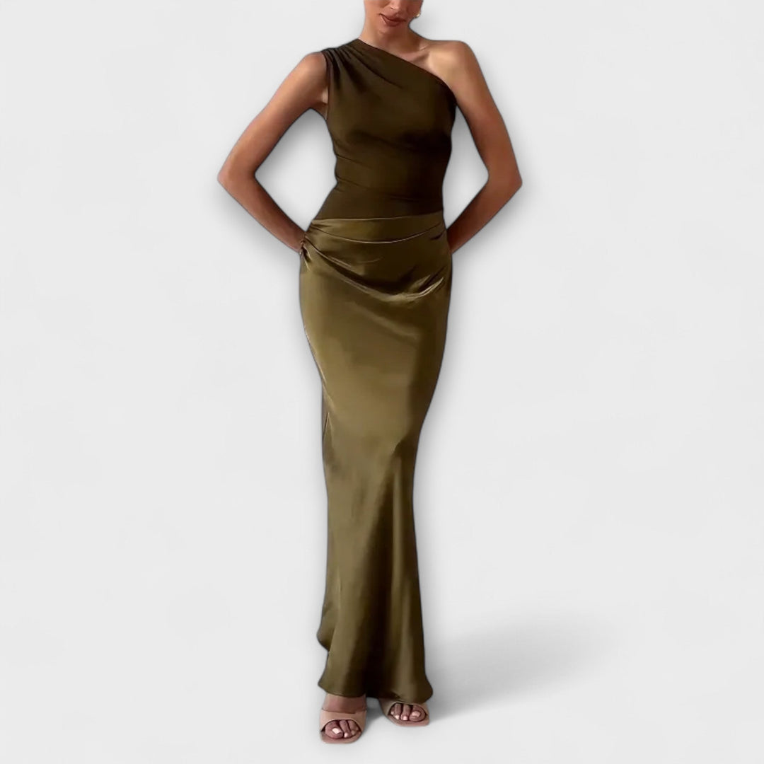 Amarílis - Elegante Vestido de un solo hombro