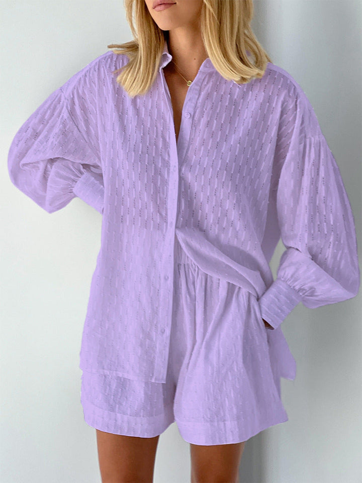 Maud | Conjunto elegante de camisa y pantalones cortos