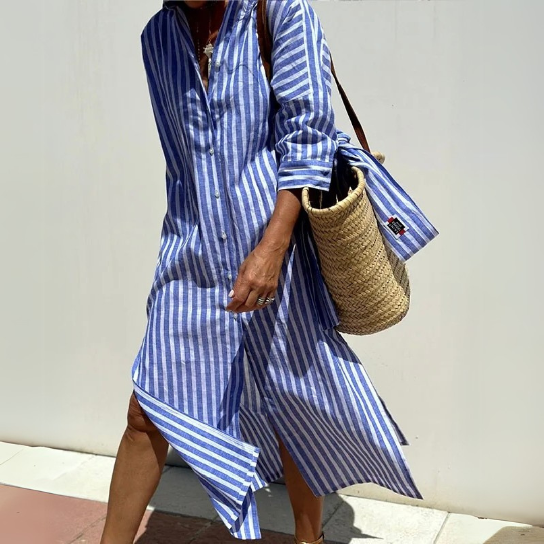 Colen | Vestido elegante de rayas para Mujer