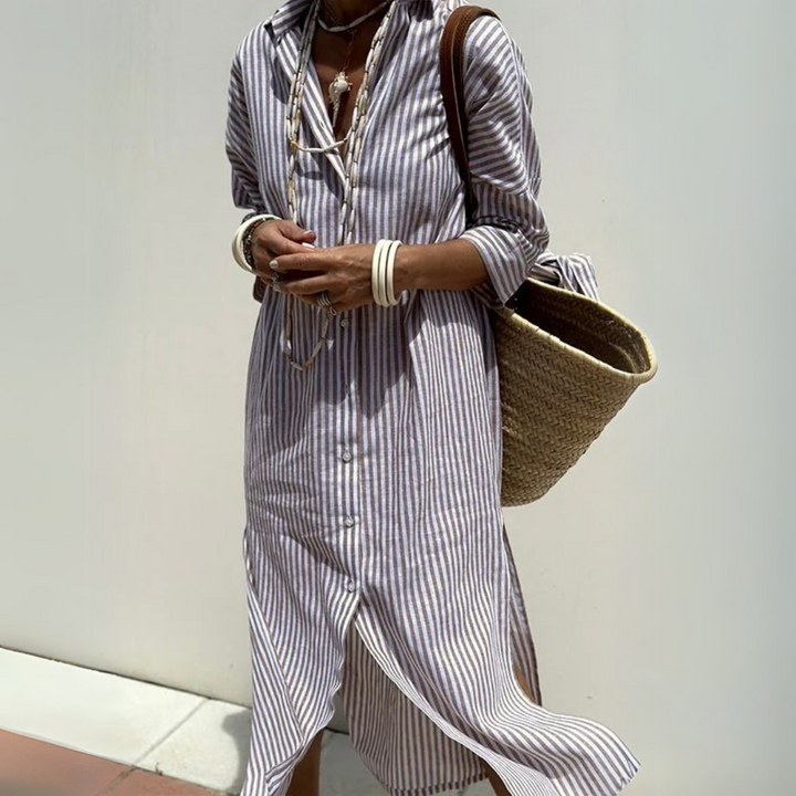Colen | Vestido elegante de rayas para Mujer