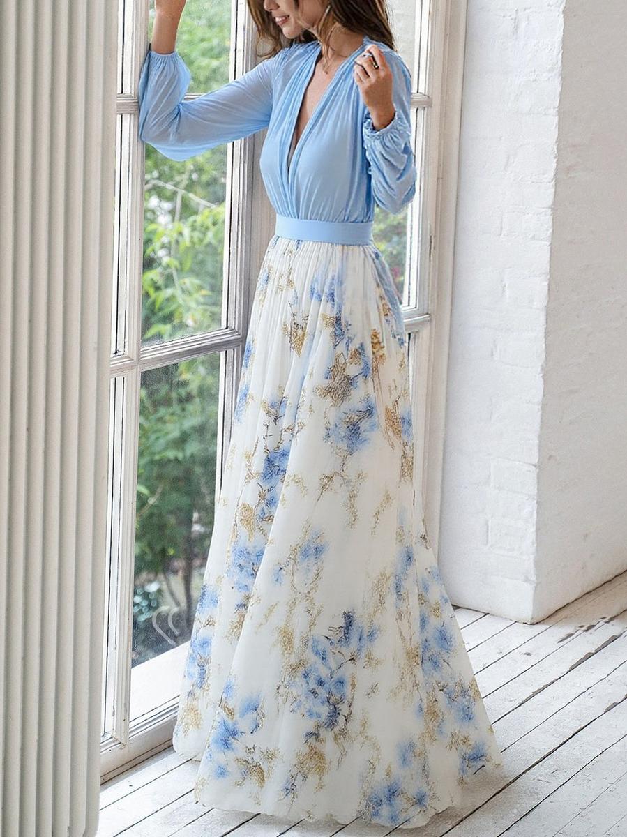 Camille™ | Elegante vestido largo floral