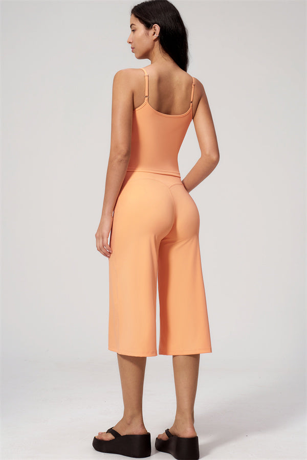 Nexus - El Conjunto de Top de Tirantes y Pantalones Cortos de Pierna Ancha para Mujer