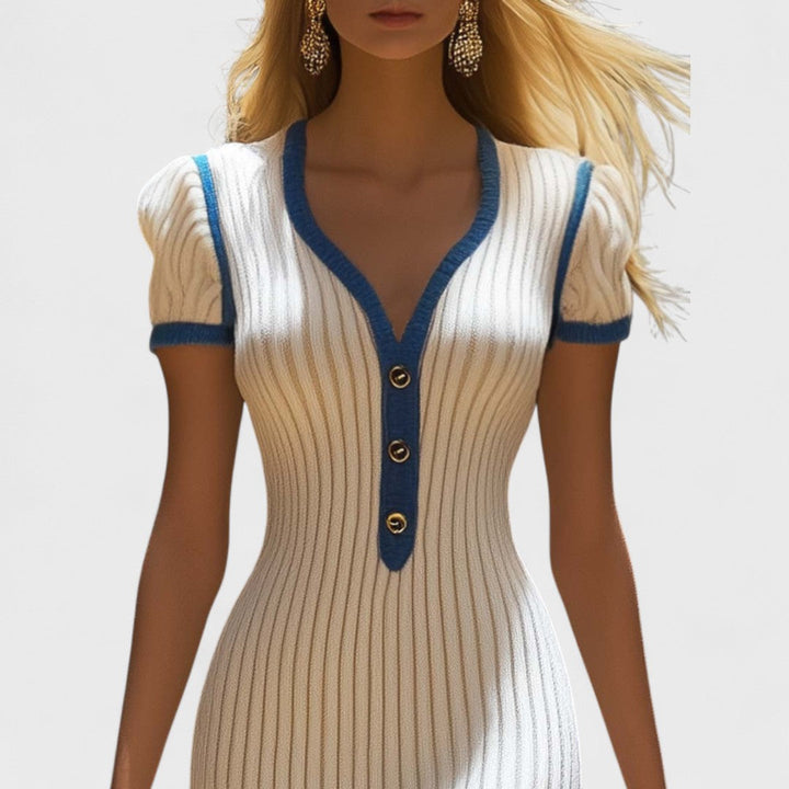 Ellena - Elegante vestido midi con falda sirena para Mujer
