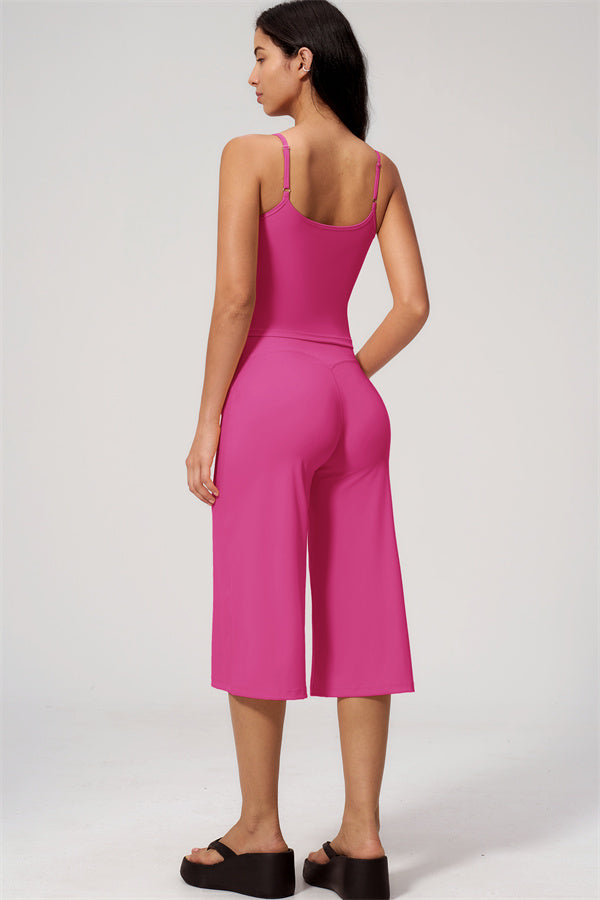 Nexus - El Conjunto de Top de Tirantes y Pantalones Cortos de Pierna Ancha para Mujer
