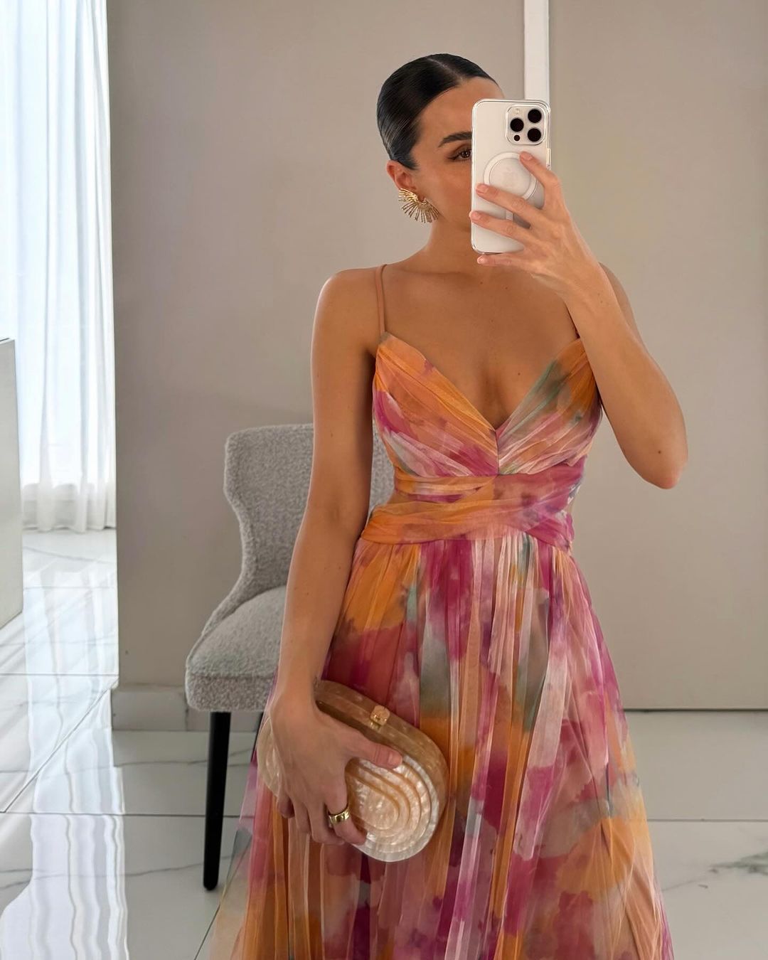 Giselle - Vestido largo con estampado floral encantador para Mujer