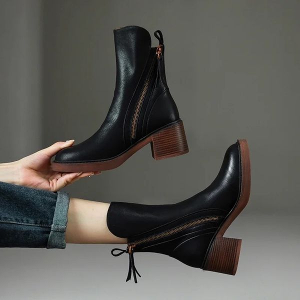 Grazia - Botines de Tacón Medio para Mujer
