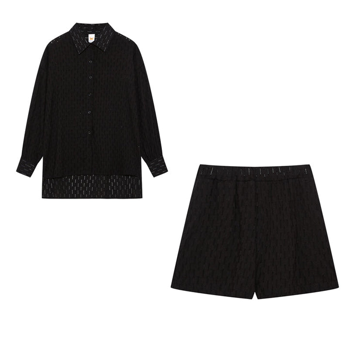Maude | Conjunto elegante de camisa y pantalones cortos