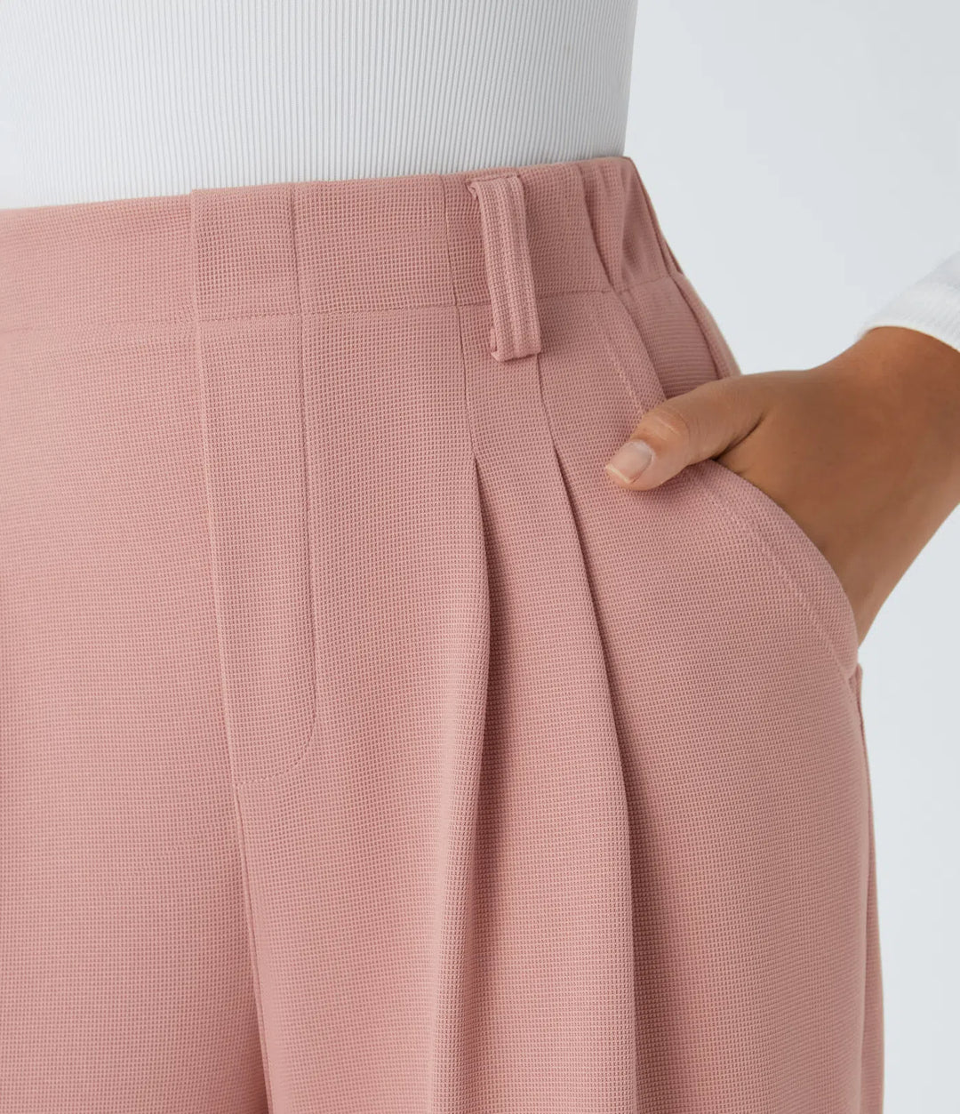 Halara - Pantalones de oficina de pierna ancha con bolsillos laterales y cintura alta para Mujer