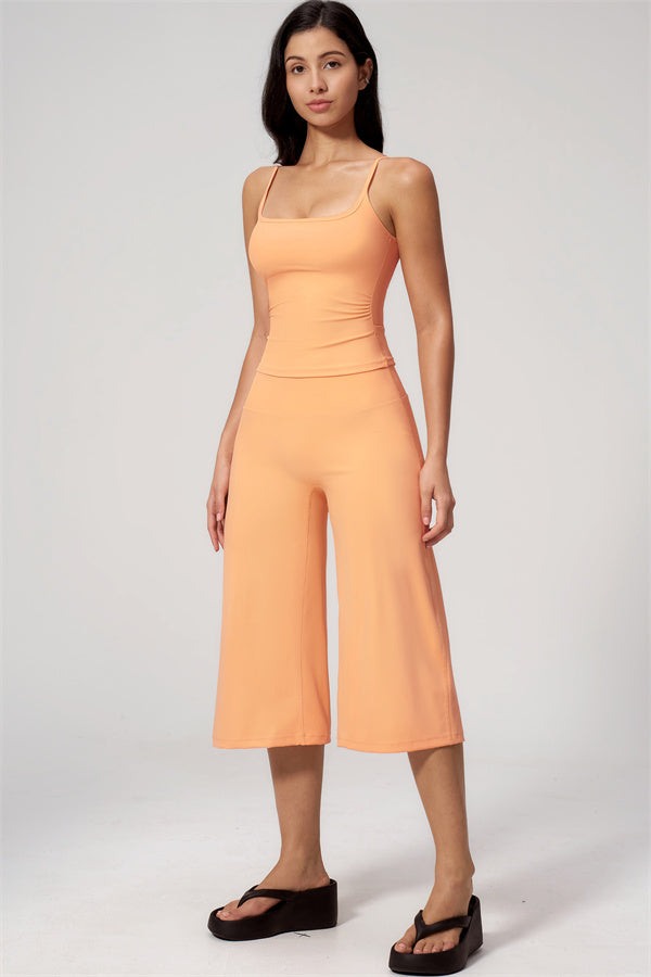 Nexus - El Conjunto de Top de Tirantes y Pantalones Cortos de Pierna Ancha para Mujer