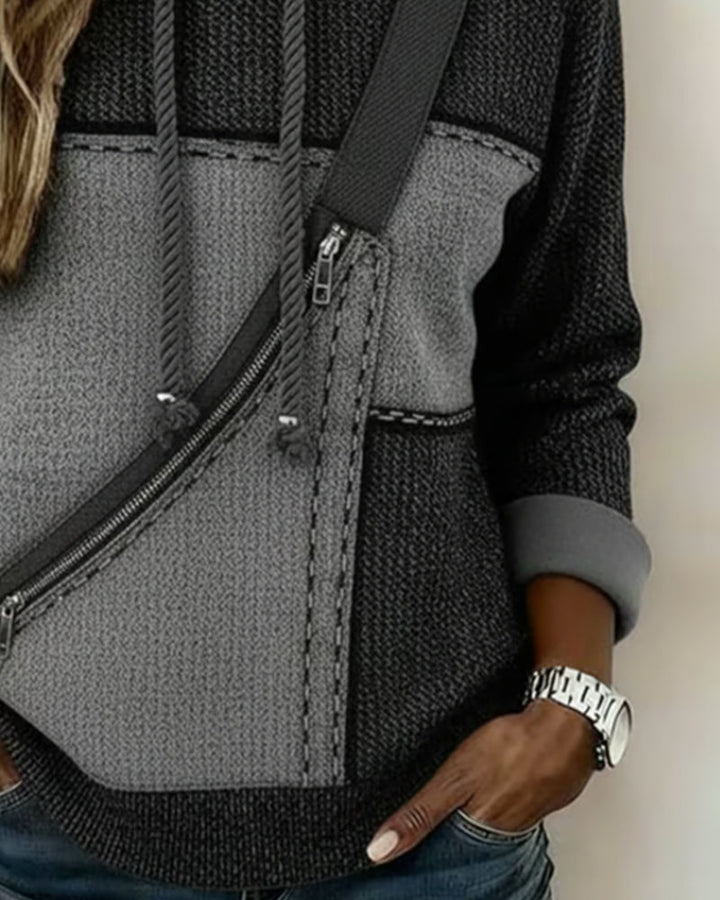 Rosita | Sudadera con Capucha de Color Block