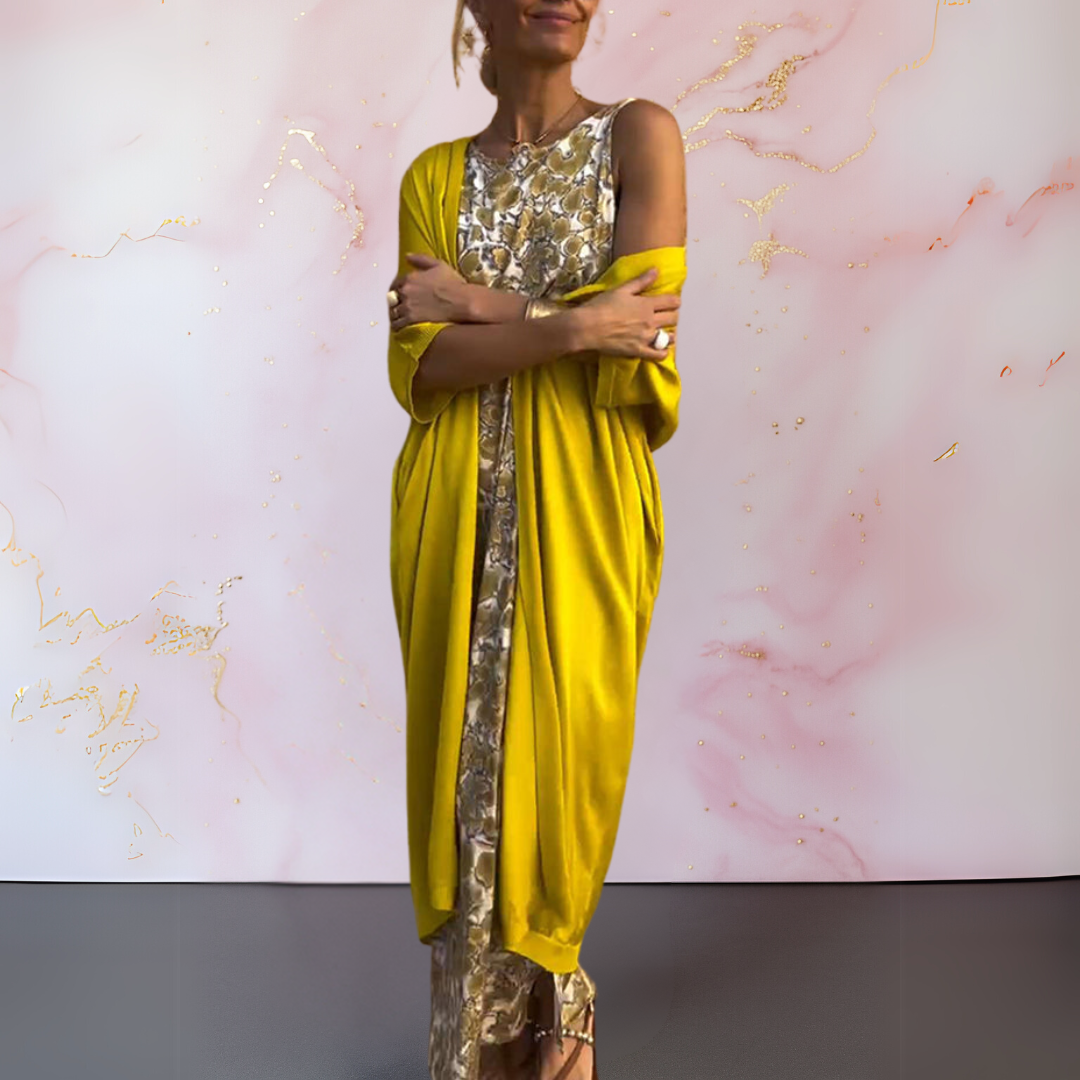 Melanie | Vestido elegante de Mujer con cárdigan