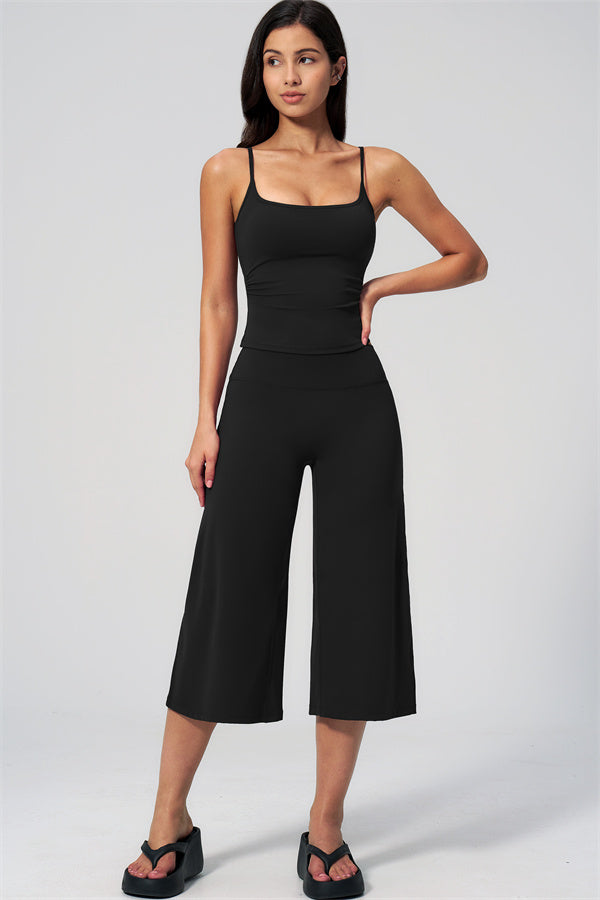 Nexus - El Conjunto de Top de Tirantes y Pantalones Cortos de Pierna Ancha para Mujer