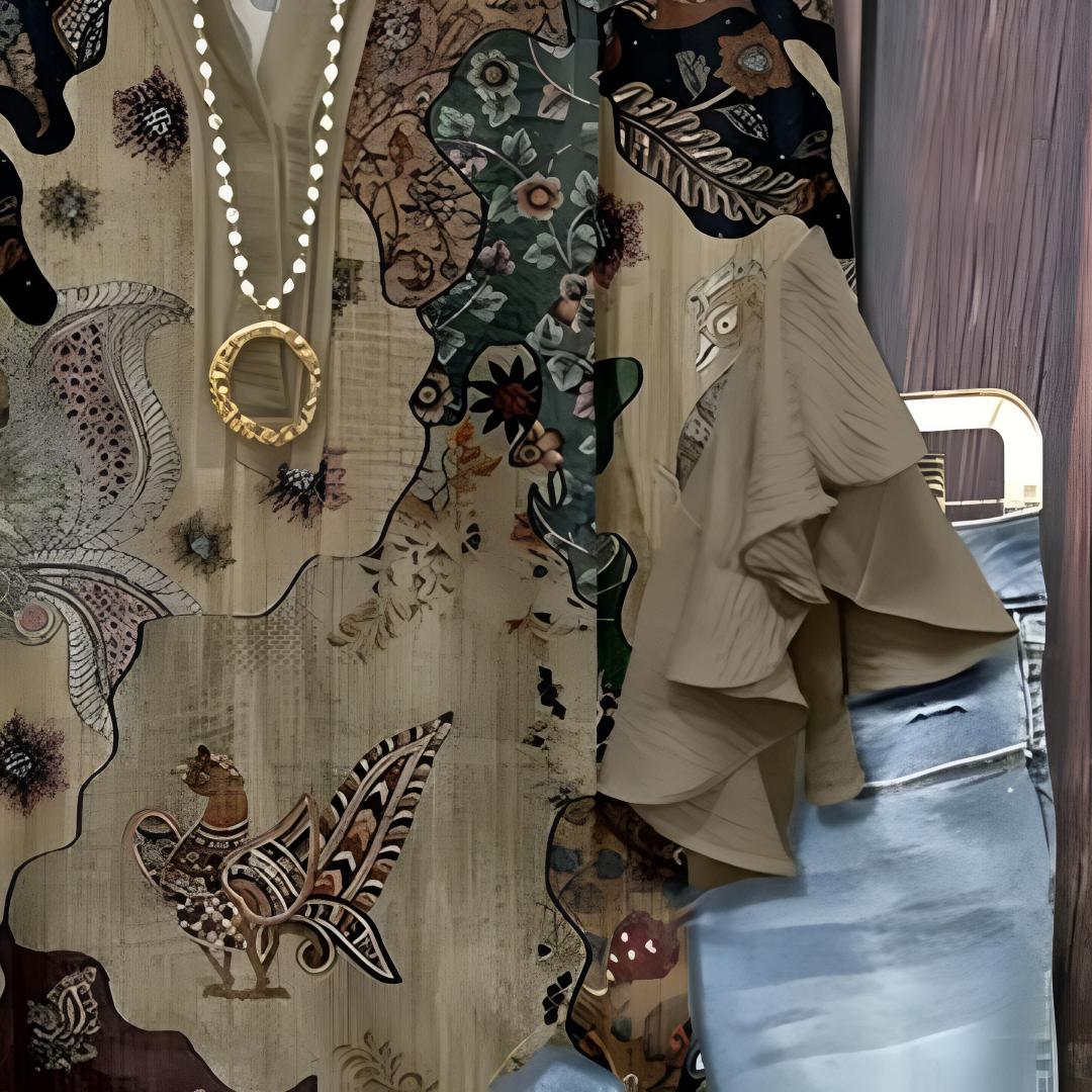KORNELIA | Blusa elegante con motivos