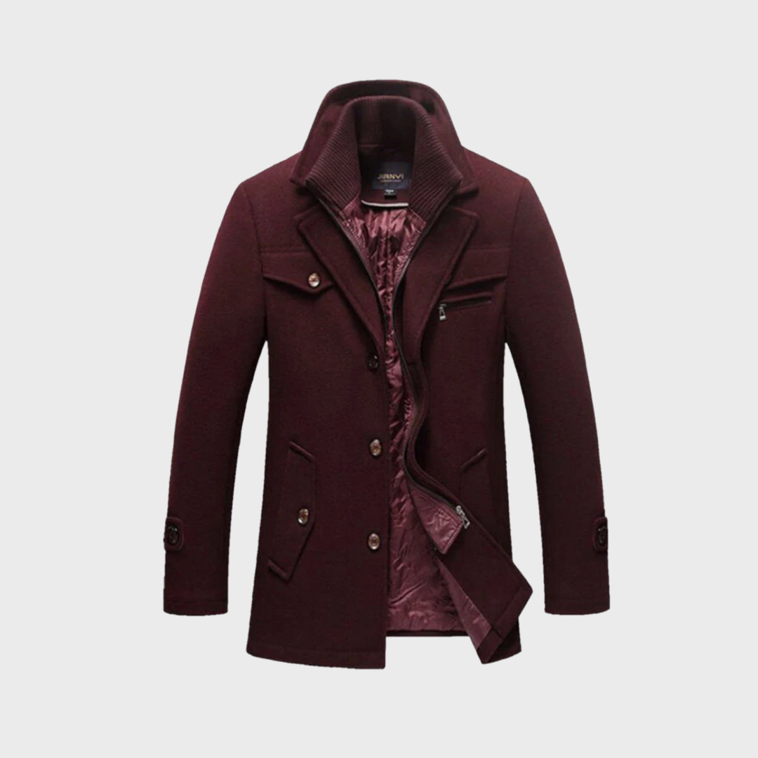 Andrzej | Abrigo clásico de lana tipo peacoat