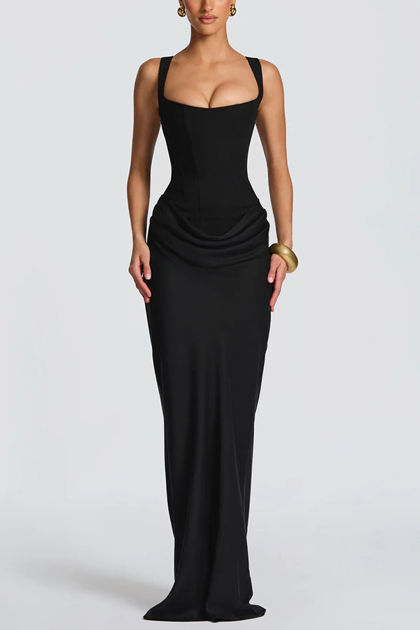 Leonor ❘ Vestido maxi con escote cuadrado