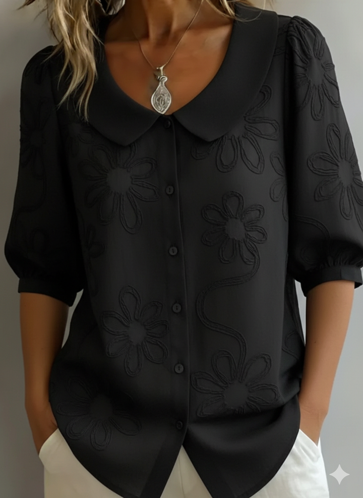 Aurélie — Blusa ligera floral elegancia natural para Mujer