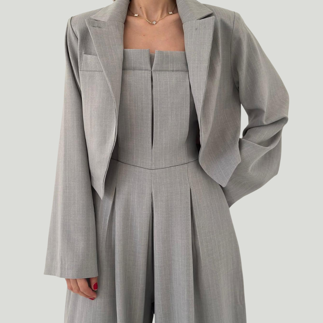 Julia | Conjunto Mujer Bustier + Chaqueta – Estilo Elegante y de Tendencia