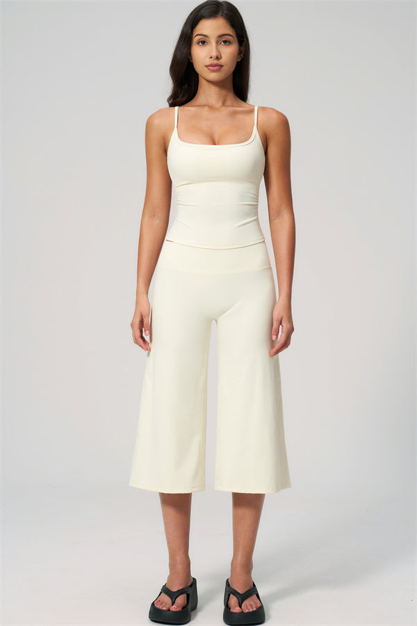 Nexus - El Conjunto de Top de Tirantes y Pantalones Cortos de Pierna Ancha para Mujer