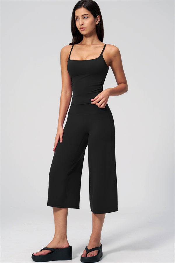 Nexus - El Conjunto de Top de Tirantes y Pantalones Cortos de Pierna Ancha para Mujer