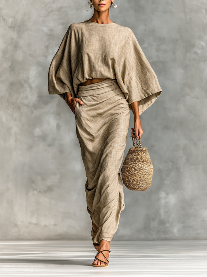 Norfa - Conjunto de Algodón y Lino para Mujer