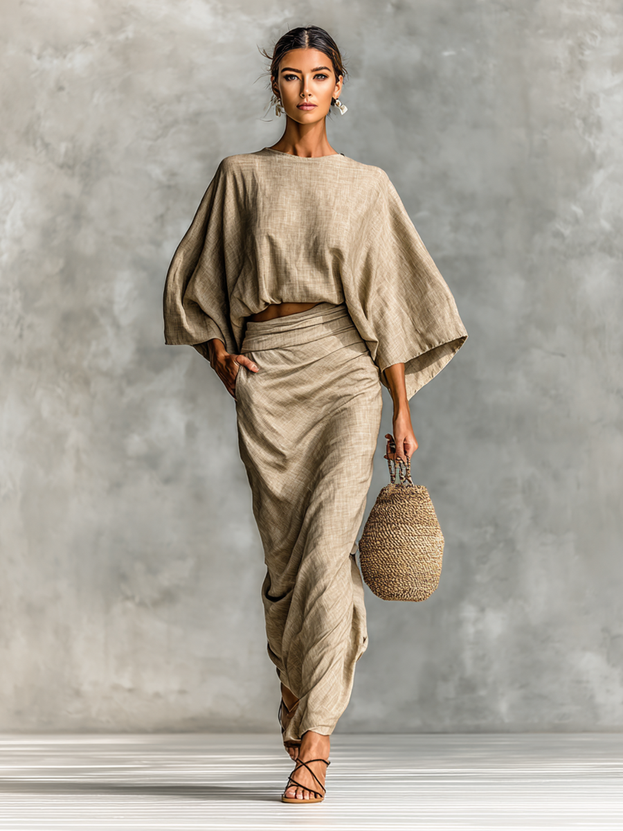 Norfa - Conjunto de Algodón y Lino para Mujer