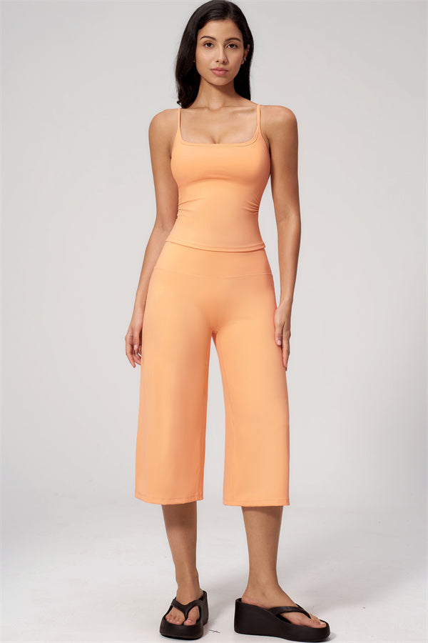 Nexus - El Conjunto de Top de Tirantes y Pantalones Cortos de Pierna Ancha para Mujer