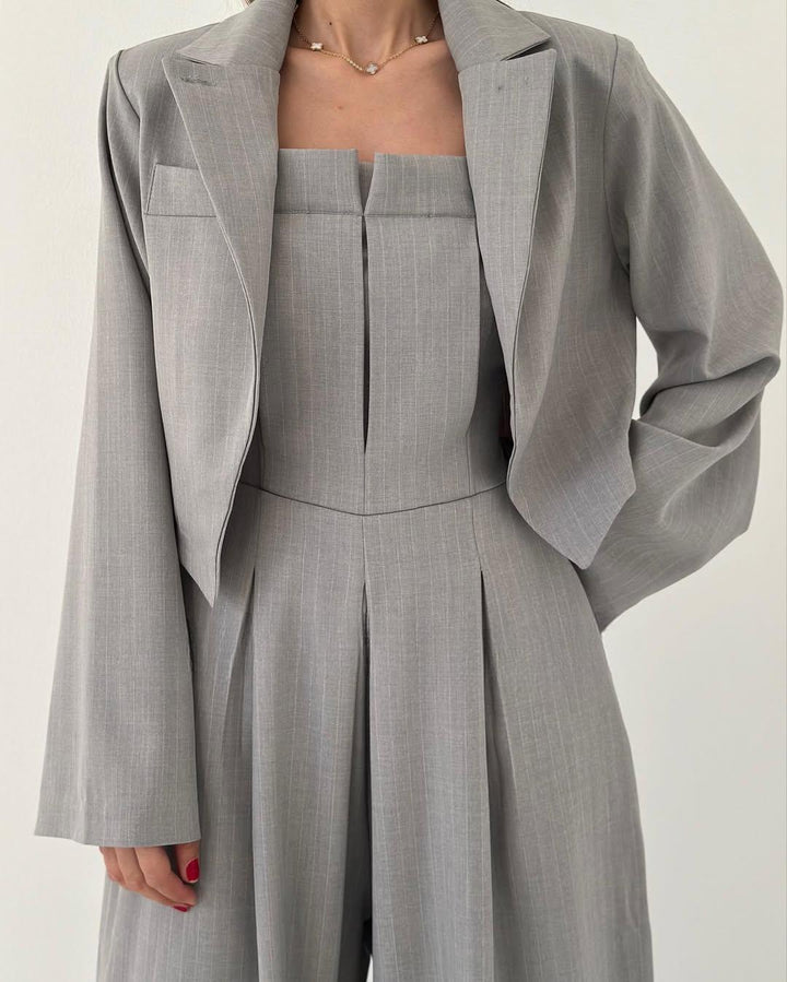 Julia | Conjunto Mujer Bustier + Chaqueta – Estilo Elegante y de Tendencia
