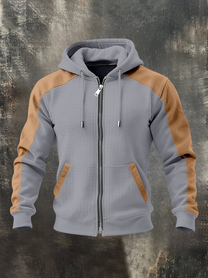 SALVATORE™ | SUDADERA BICOLOR CON CREMALLERA