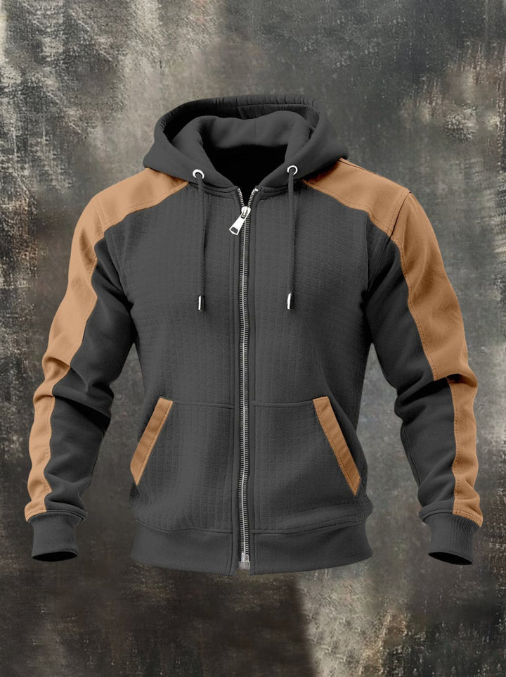SALVATORE™ | SUDADERA BICOLOR CON CREMALLERA