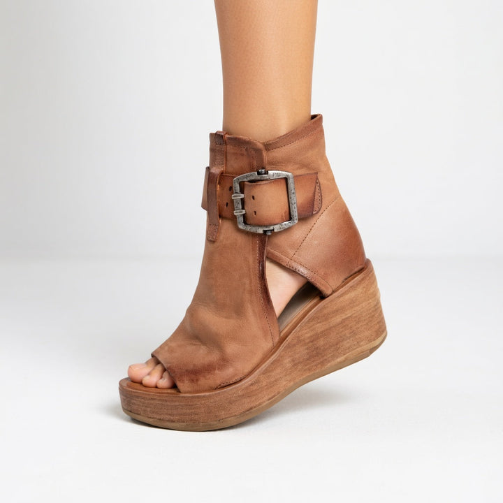 Orélisse - Botines de cuña abiertos estilo moderno para Mujer