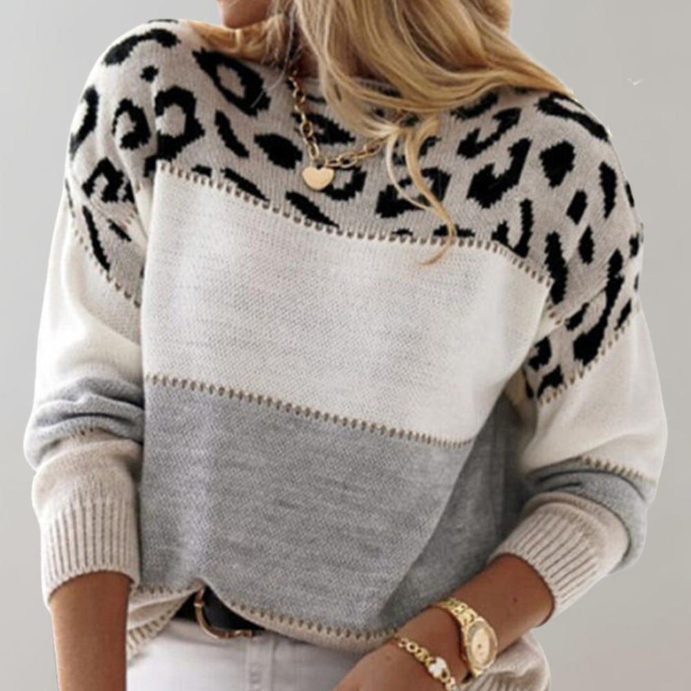 Pasca™ | Suéter de punto para Mujer con estampado de leopardo