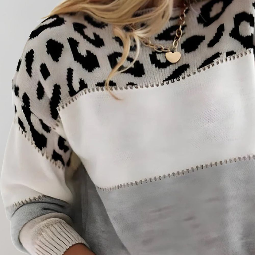 Pasca™ | Suéter de punto para Mujer con estampado de leopardo