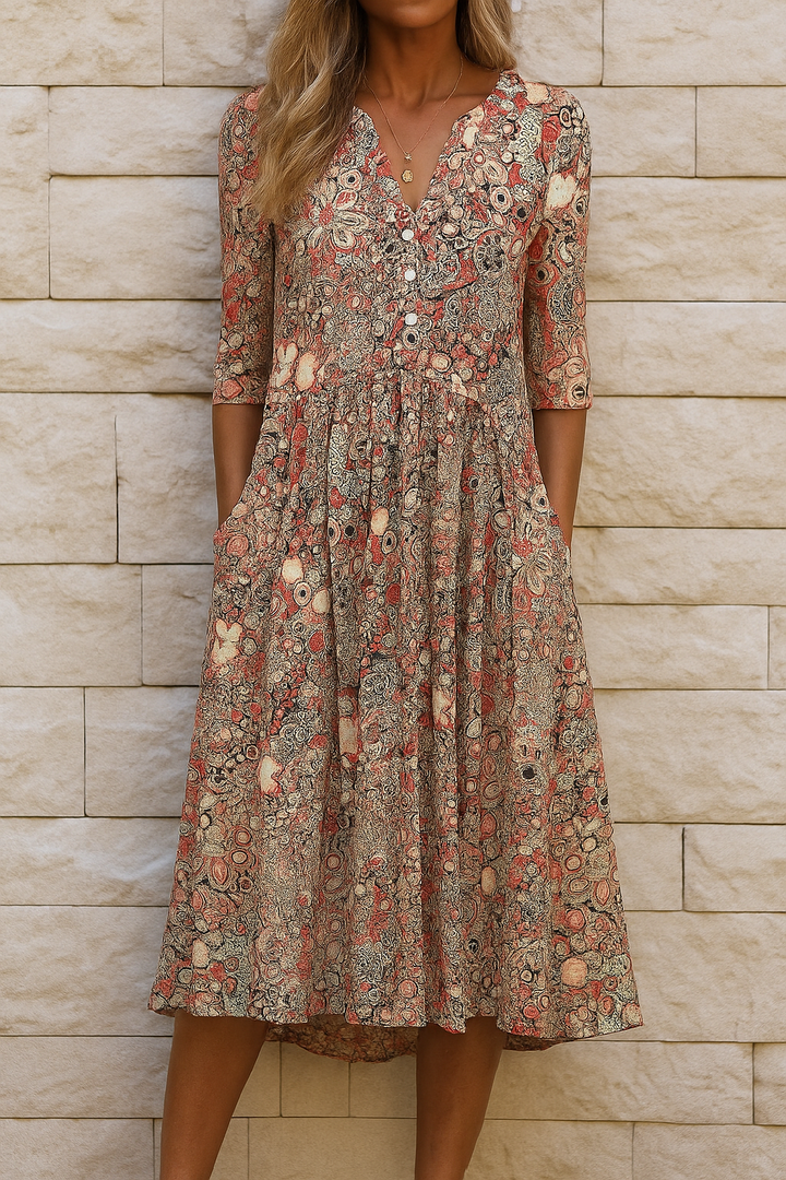 OLIVIA | VESTIDO ELEGANTE CON ESCOTE EN V PARA MUJER