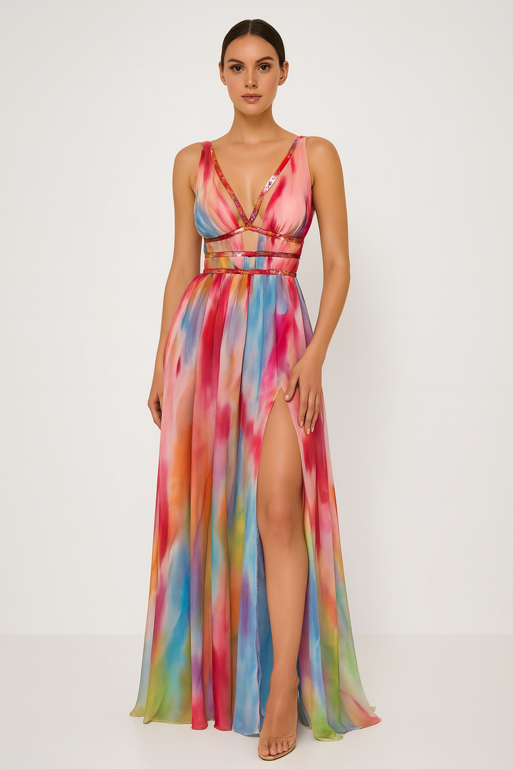 Freya™ | Vestido largo Pintura