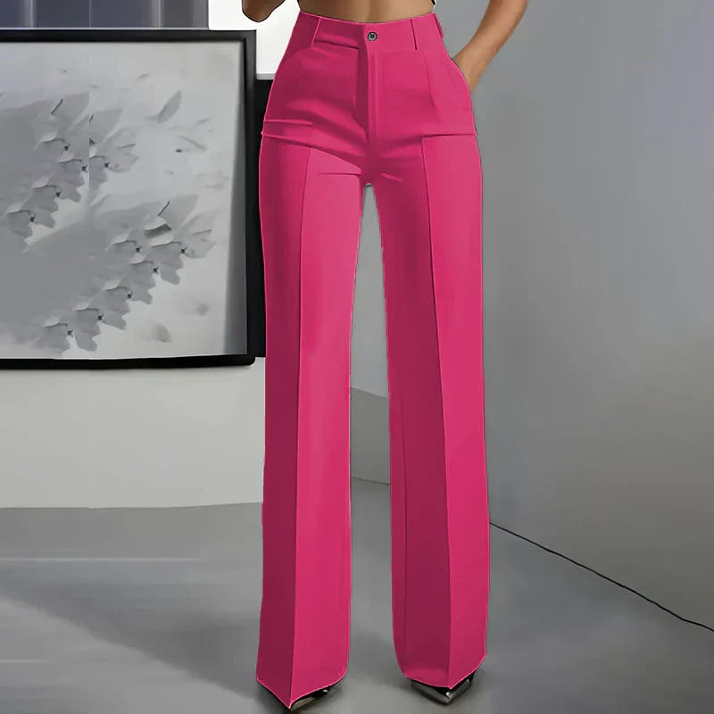 Eddi | Pantalones de talle alto elegantes de corte recto