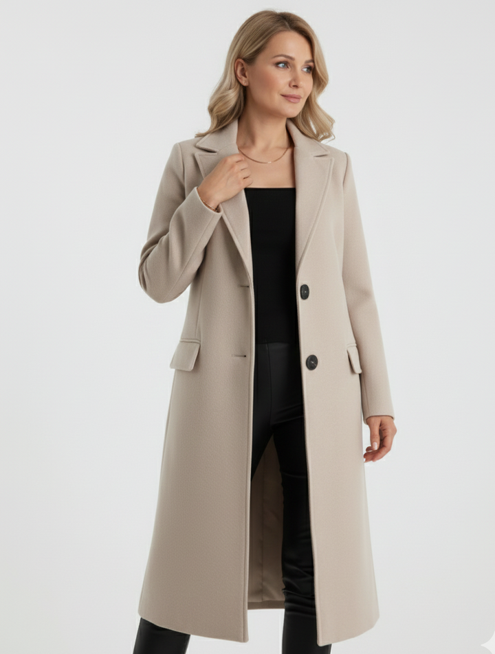 Moa™ | Elegante abrigo largo de carácter clásico