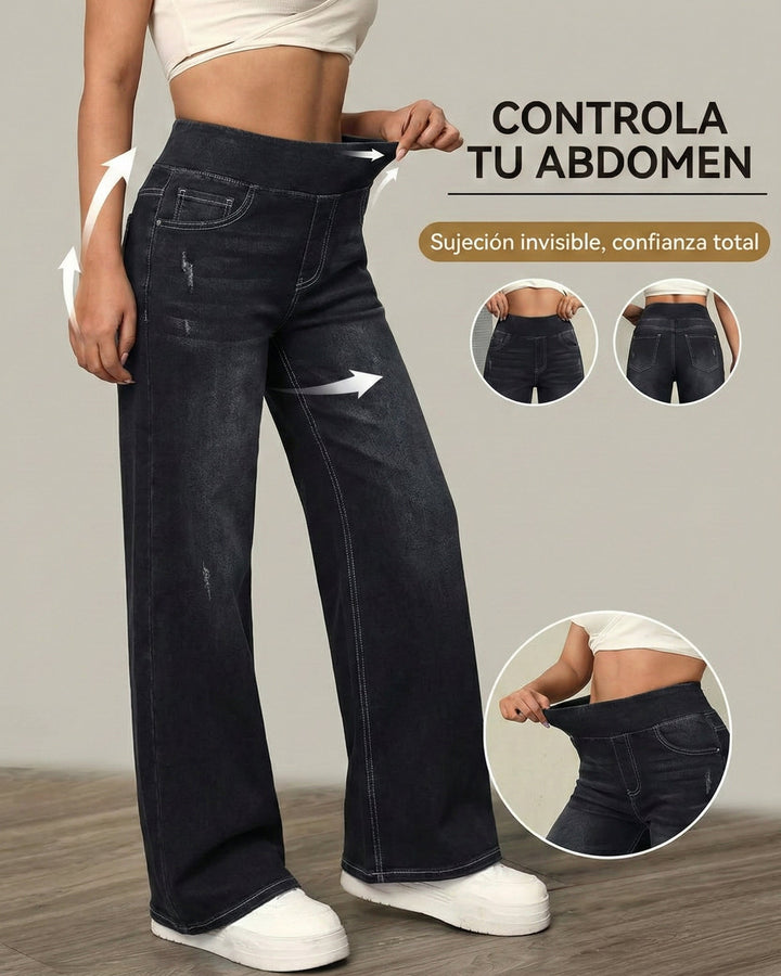 Duna - Pantalones anchos con control de abdomen para Mujer