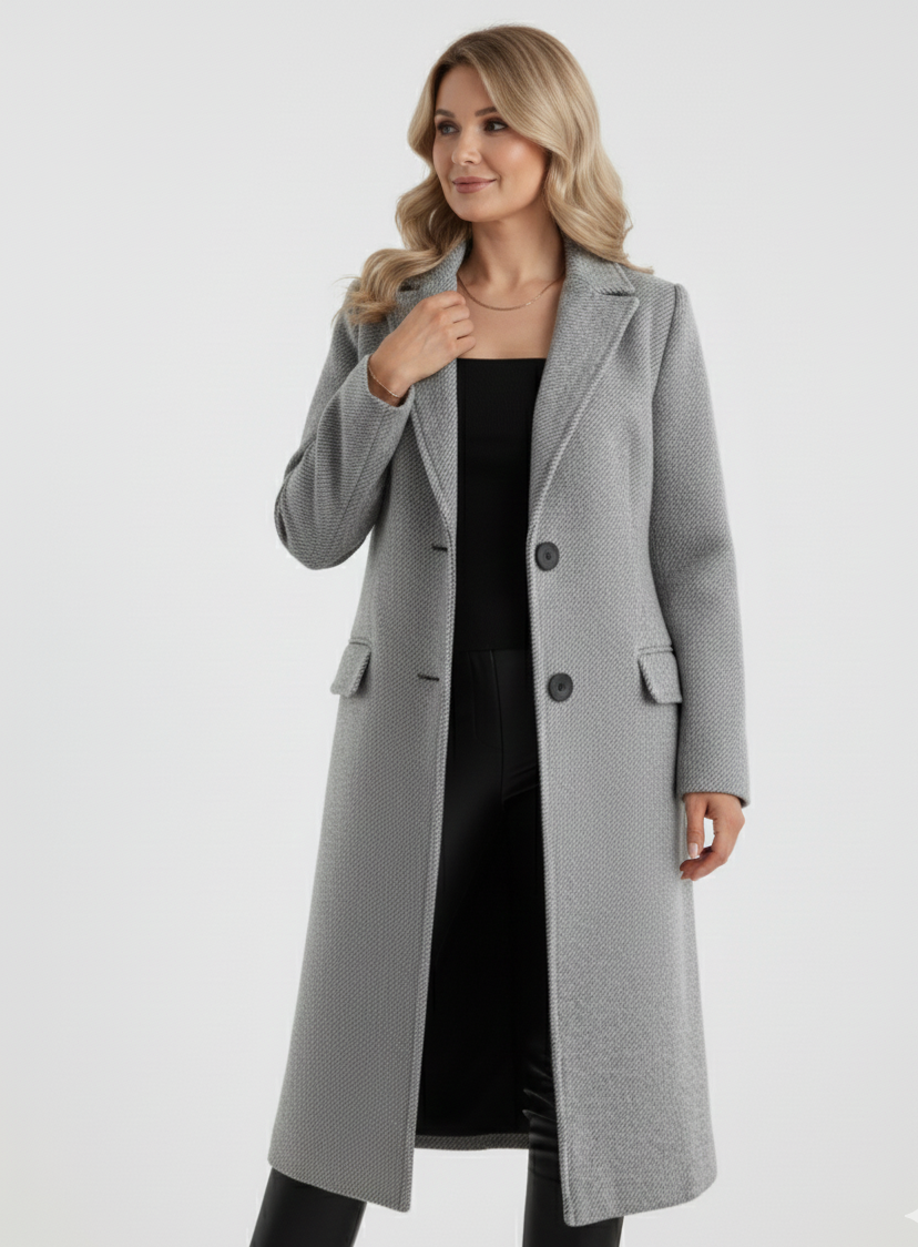 Moa™ | Elegante abrigo largo de carácter clásico