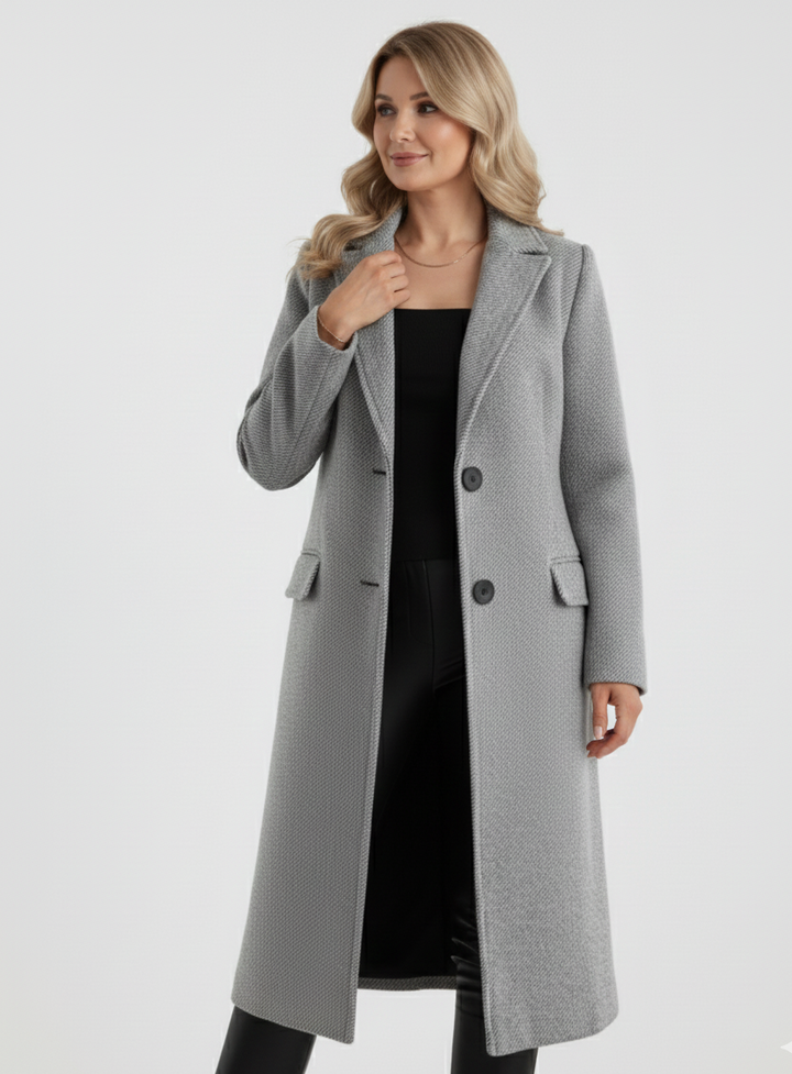 Moa™ | Elegante abrigo largo de carácter clásico