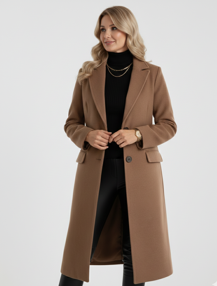 Moa™ | Elegante abrigo largo de carácter clásico