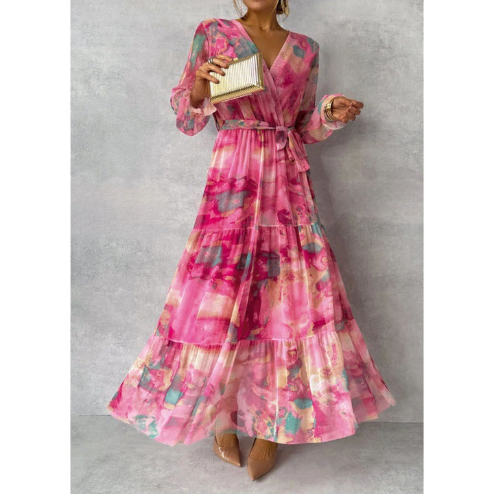Kalani | Elegante vestido floral con escote en V para Mujer