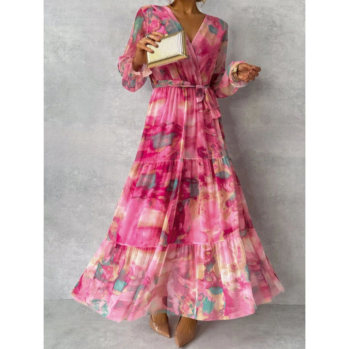 Kalani | Elegante vestido floral con escote en V para Mujer