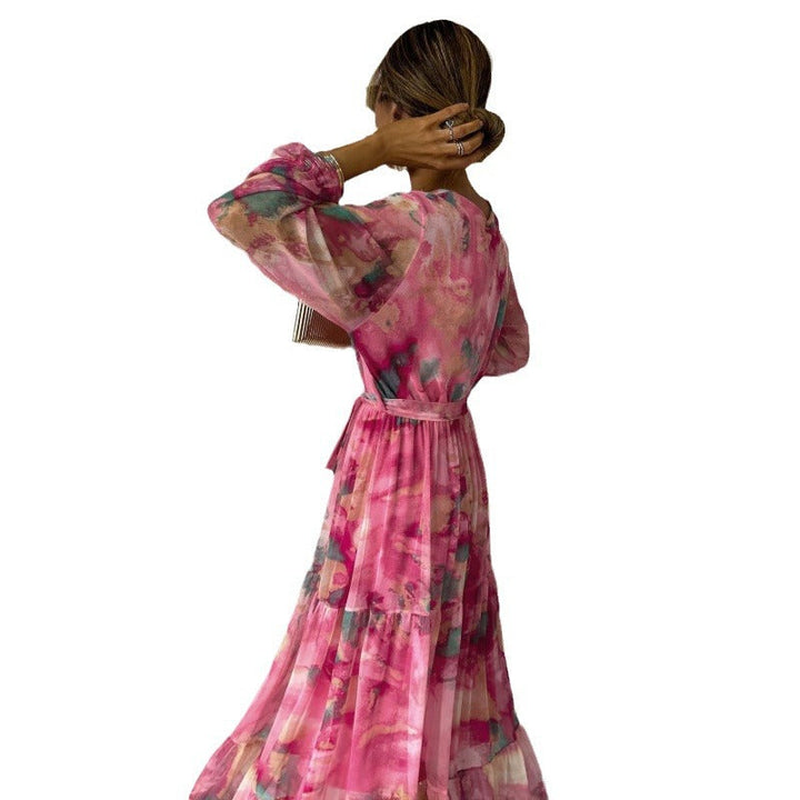 Kalani | Elegante vestido floral con escote en V para Mujer